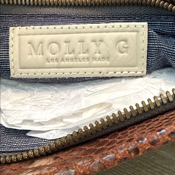 MOLLY G Genuine Leather Snakeskin Clutch